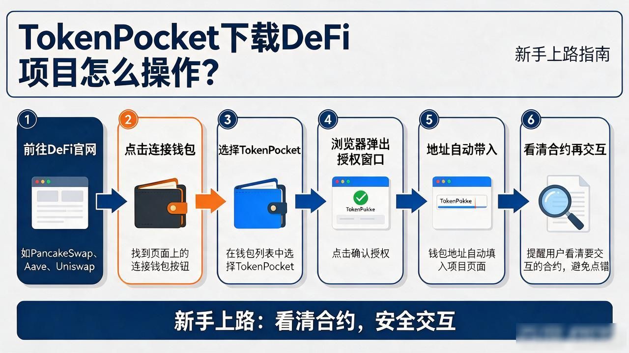 TokenPocket连接DeFi项目流程_如何通过tokenpocket下载参与去中心化金融(DeFi)项目?_TokenPocket多链钱包DeFi交互教程