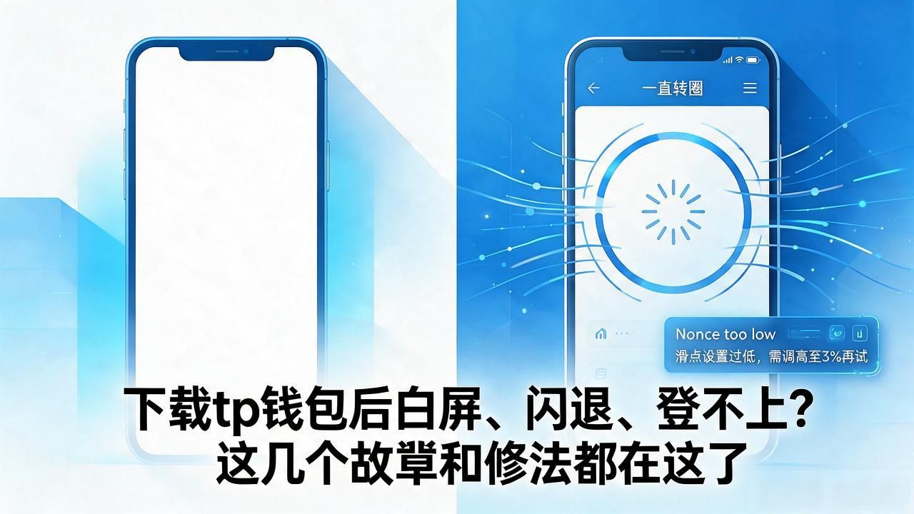 下载tp钱包后白屏、闪退、登不上？这几个故障和修法都在这了