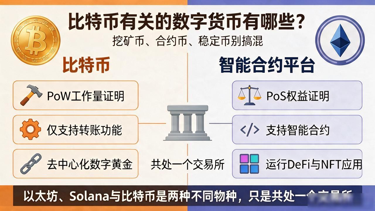 比特币关联数字资产分类_比特币有关的数字货币_PoW工作量证明数字货币