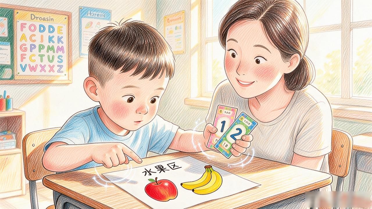 特殊数字货币幼儿园_认知障碍儿童代币制教学_自闭症儿童等量交换概念训练