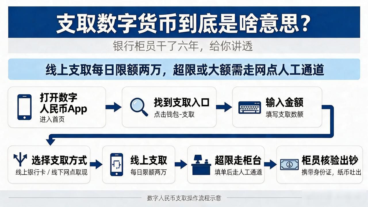 支取数字货币到底是啥意思？银行柜员干了六年，给你讲透