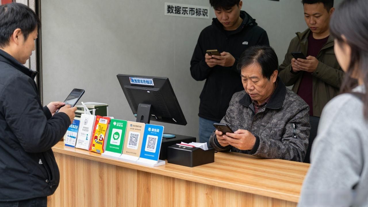 小商铺贴数字货币标识到底有没有用？开了三年店，说句掏心窝的大实话