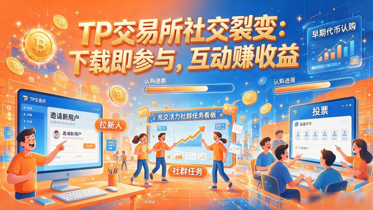 TP交易所社交裂变：下载即参与，互动赚收益