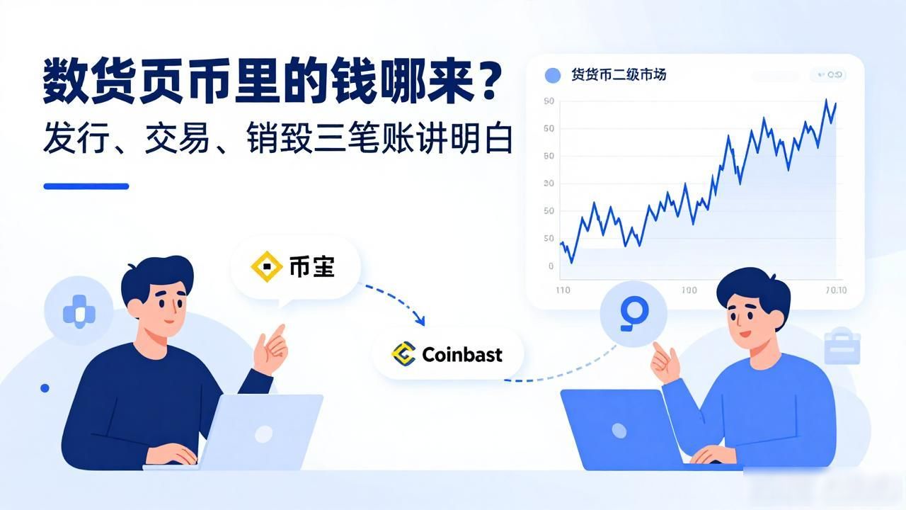 数字货币里的钱哪来？发行、交易、销毁三笔账讲明白