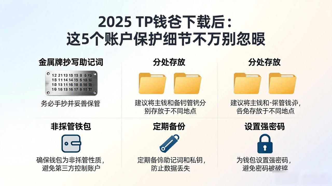 TP钱包初始设置安全指南_2025 TP钱包官网下载后的账户保护小技巧_TP钱包助记词管理方法