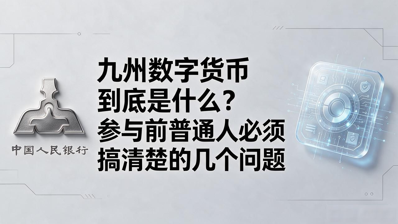 九州数字货币到底是什么？参与前普通人必须搞清楚的几个问题
