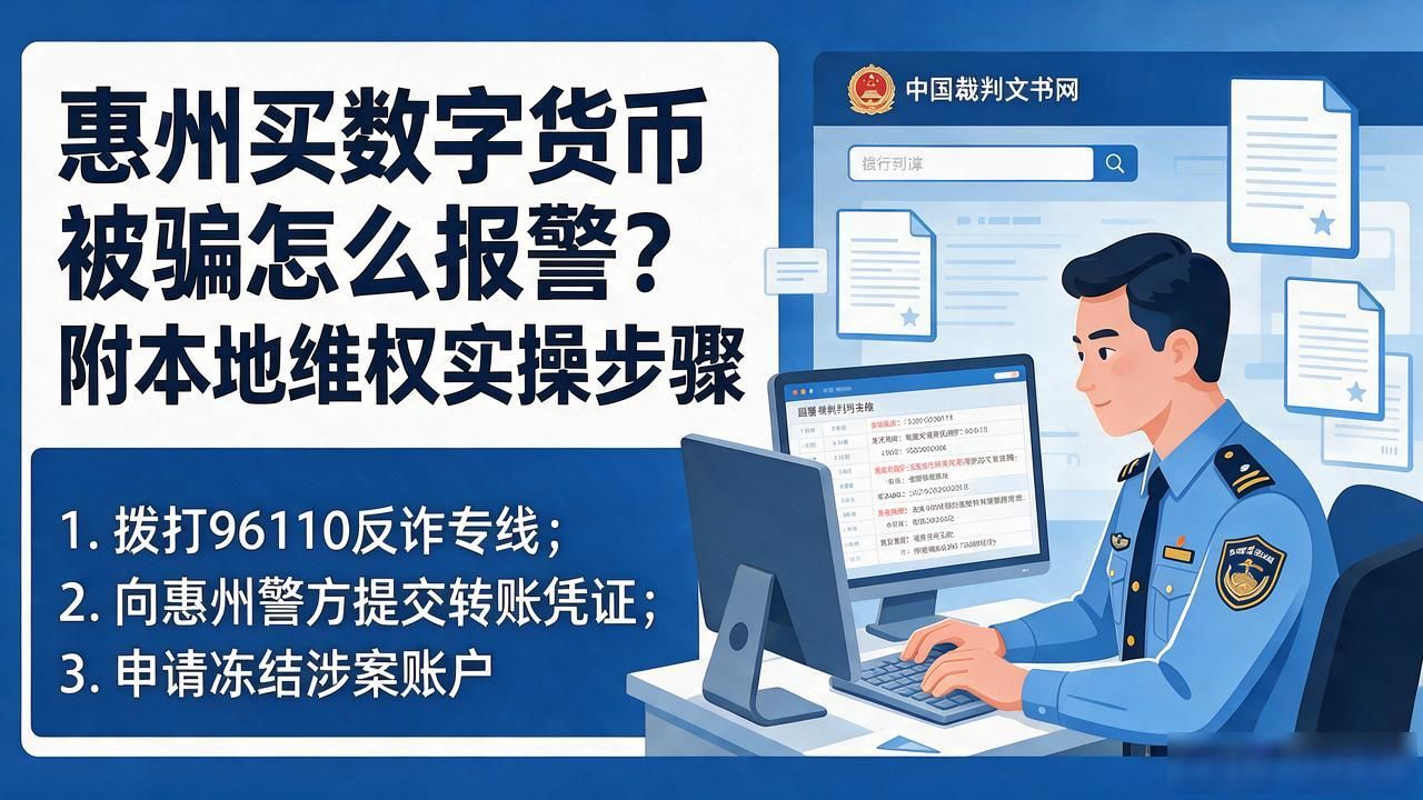 惠州买数字货币被骗怎么报警？附本地维权实操步骤