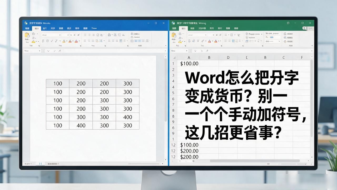 Word怎么把数字变成货币？别一个个手动加符号，这几招更省事